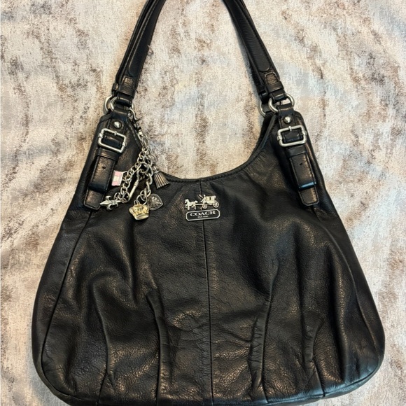 Coach Handbags - Coach Black Shoulder Bag with Silver Hardware